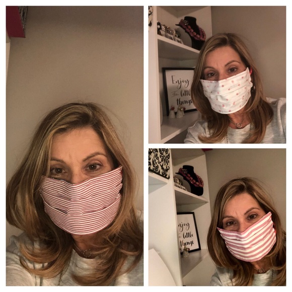 2 Face Masks w Nose Wire & Adjustable Ear Elastics - Picture 4 of 16